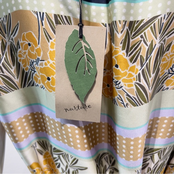 NWT NURTURE Mid-length Belted Dress, Satin-silk feel Sleeveless Dress Size L - Picture 5 of 16